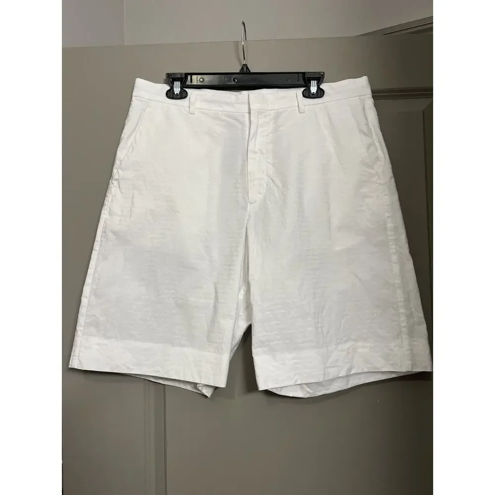 Prada White Logo Shorts - Men’s Size 50 Italian - EUC - AUTHENTIC - Picture 1 of 16